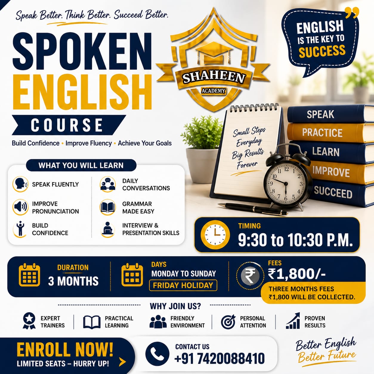 Spoken English Course Flyer